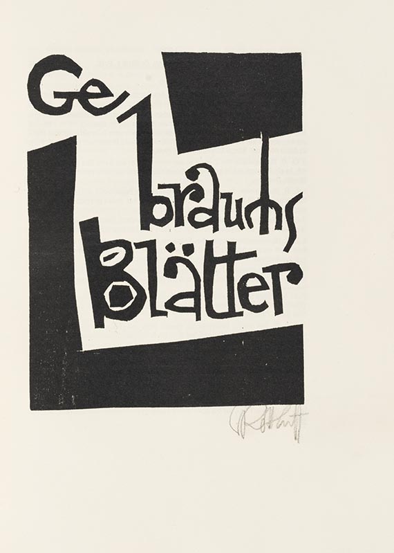 Karl Schmidt-Rottluff - Karl Schmidt-Rottluffs graphisches Werk bis 1923. Dabei: Acht Maler, 1930 - Altre immagini