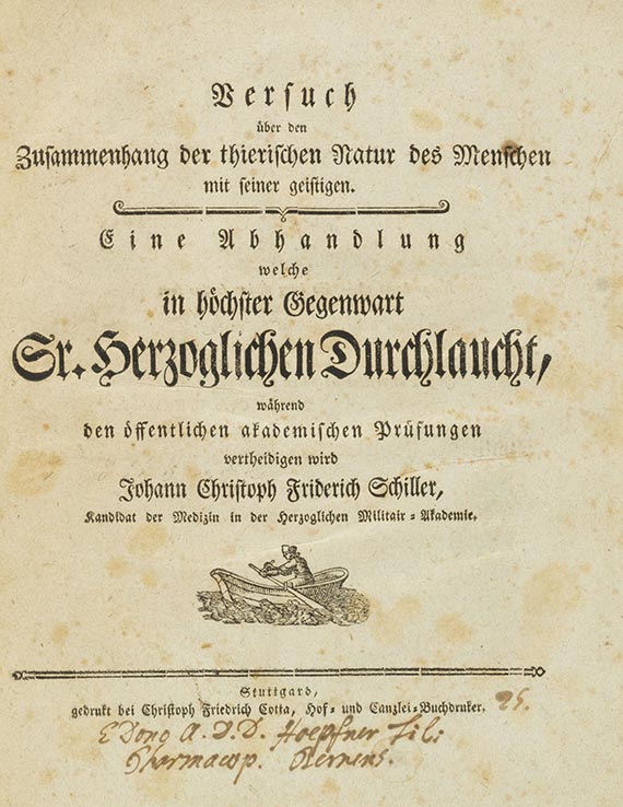 Friedrich Schiller - Versuch über den Zusammenhang der thierischen Natur des Menschen