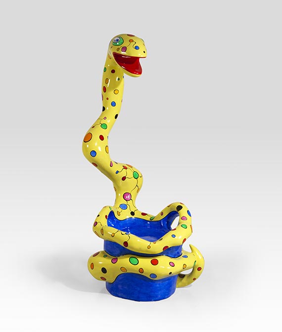 Niki de Saint Phalle - Pouf serpent jaune