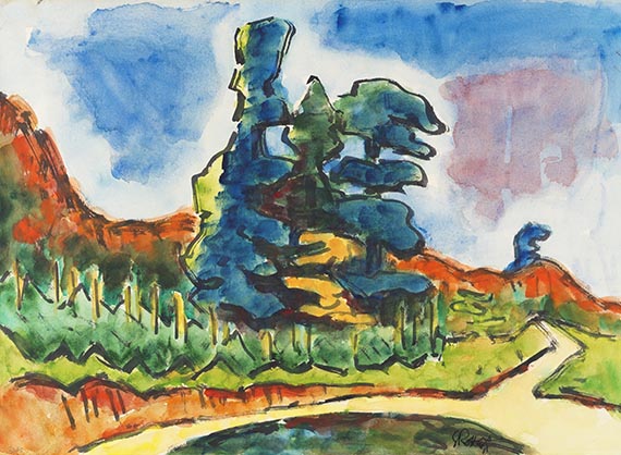 Karl Schmidt-Rottluff - Waldrand am Taunus