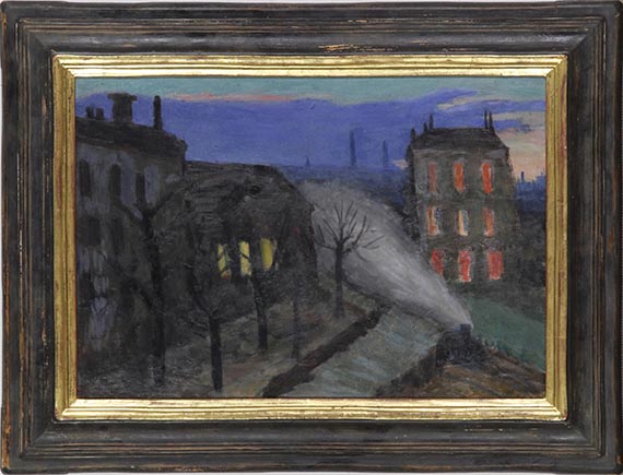 Gabriele Münter - Blick auf Rue Lamblardie, Paris - Cornice