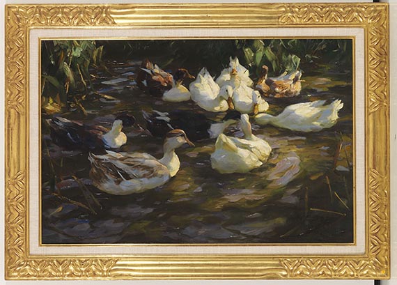 Alexander Koester - Enten am Teich - Cornice