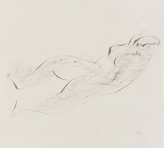 Jean Fautrier - Liegende Frauenakte (3 Bll.)