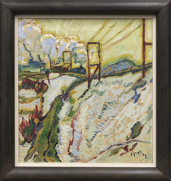 Hermann Max Pechstein - Märzenschnee: Der Bahndamm - Cornice