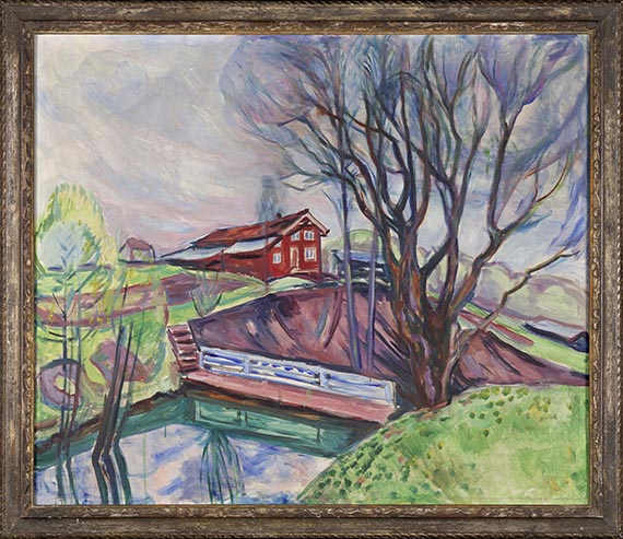 Edvard Munch - Das rote Haus (Det røde hus) - Cornice