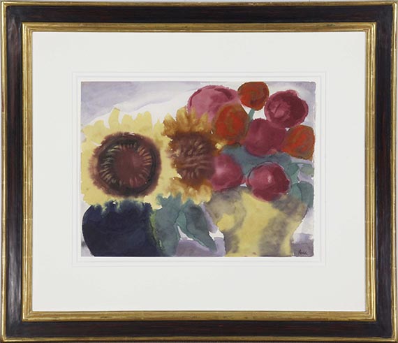 Emil Nolde - Sonnenblumen mit Pfingstrosen - Cornice