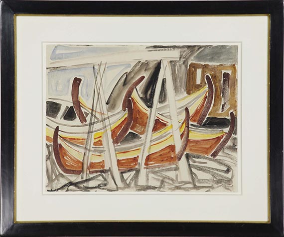 Ernst Wilhelm Nay - Schiffe im Hafen - Cornice