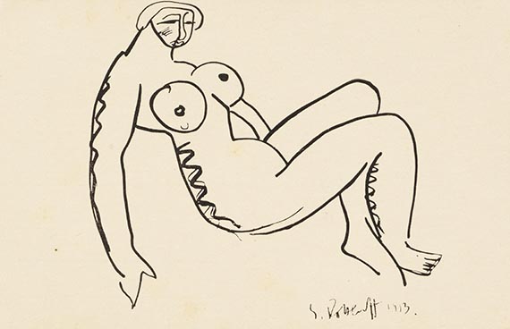  Konvolut - 9 Postkarten, teils mit Motiven von Karl Schmidt-Rottluff, an den Künstler selbst und Ernst Beyersdorff - Altre immagini