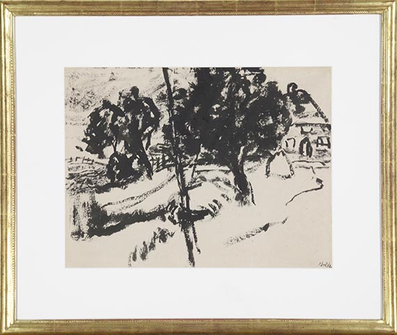 Emil Nolde - Bauernhaus hinter Bäumen - Cornice