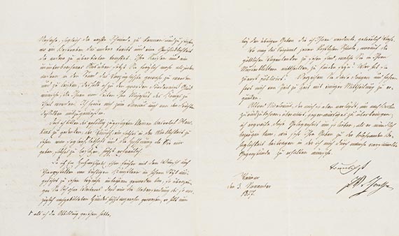 Johann Wolfgang von Goethe - Brief von Schreiberhand an P. C. W. Beuth. 3 S.