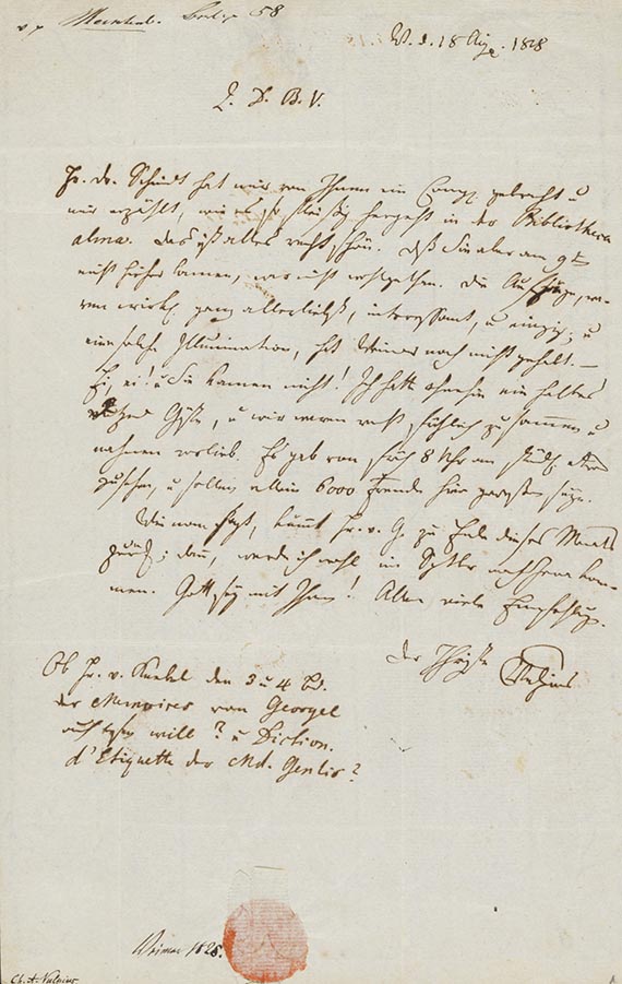 Christian August Vulpius - Brief an Dr. Weller, 1 S,