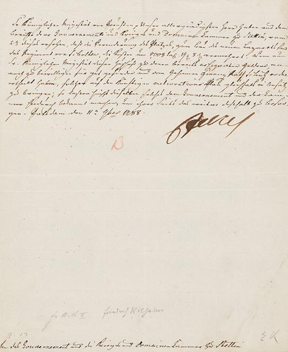  Friedrich Wilhelm II. - Brief, 1 S.