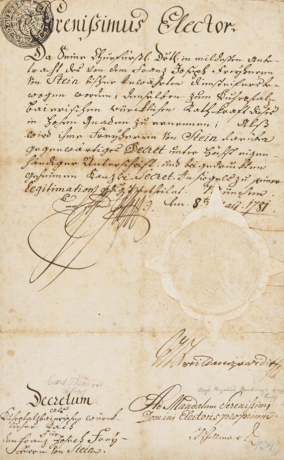  Karl II. Kurfürst von Bayern - Brief, 1 S.