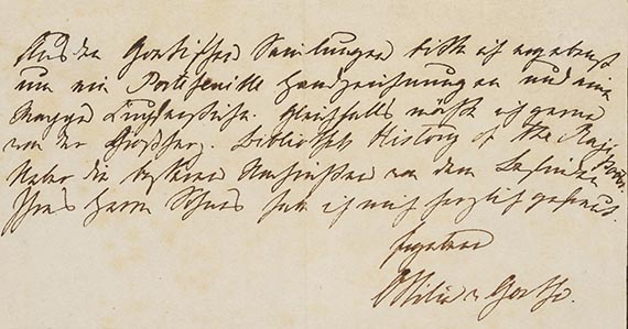 Ottilie von Goethe - Brief, 1 S.