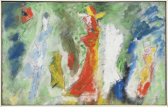 Lyonel Feininger - Figuren in Rot, Blau, Weiß und Gelb - Cornice