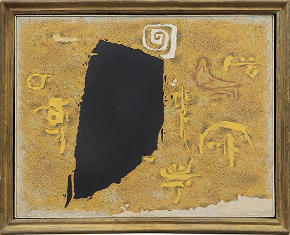 Willi Baumeister - Mit Spirale auf Gelb - Cornice