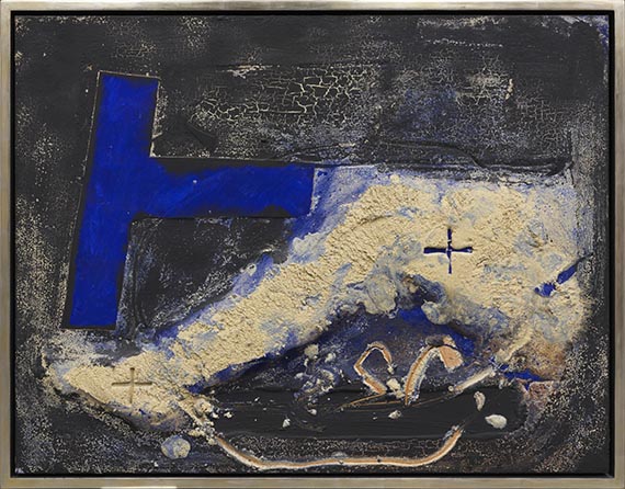 Antoni Tàpies - Cama i blau - Cornice