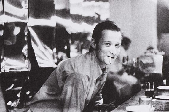 Illustration for: Blinky Palermo at the legendary Düsseldorf bar Creamcheese (1967–76), where he worked as a bartender from 1967 onwards, photo: Gerhard Richter. © Gerhard Richter Archiv, Cologne.