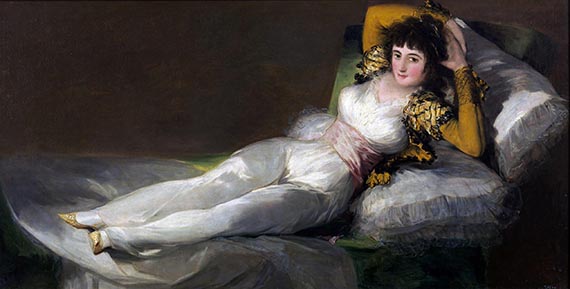 Illustration for: Francisco de Goya y Lucientes, La maja vestida (The Dressed Maja), 1800–1807, oil on canvas, Museo Nacional del Prado, Madrid.