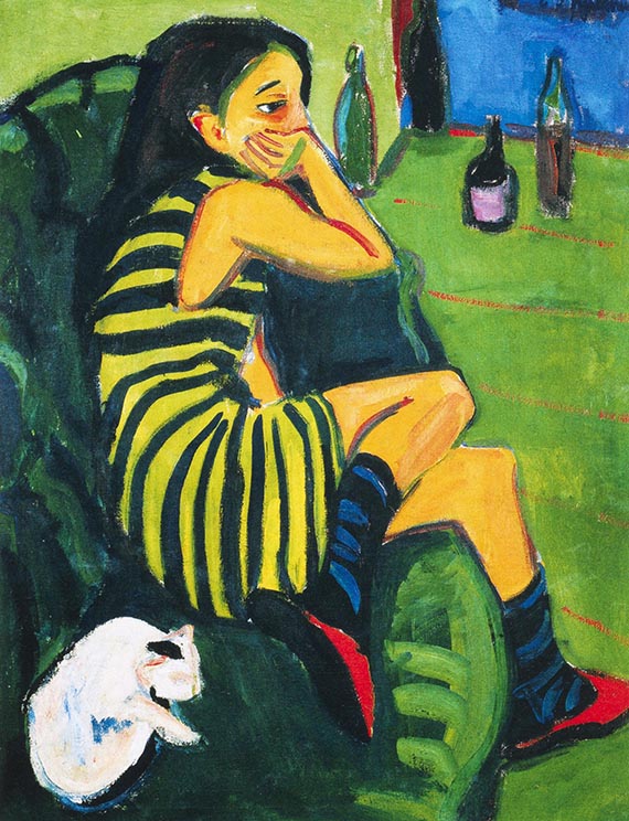 Illustration for: Ernst Ludwig Kirchner, Artistin, 1910, oil on canvas, Brücke Museum, Berlin.