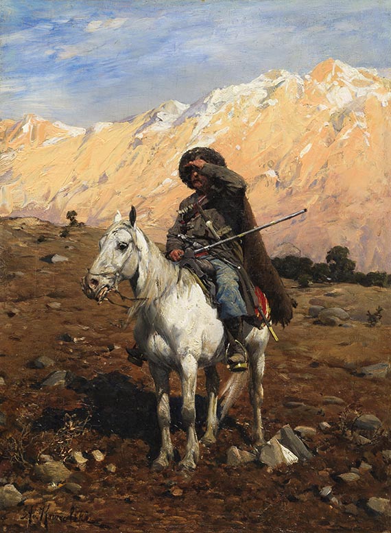 Alfred von Wierusz-Kowalski - Ein kaukasischer Reiter