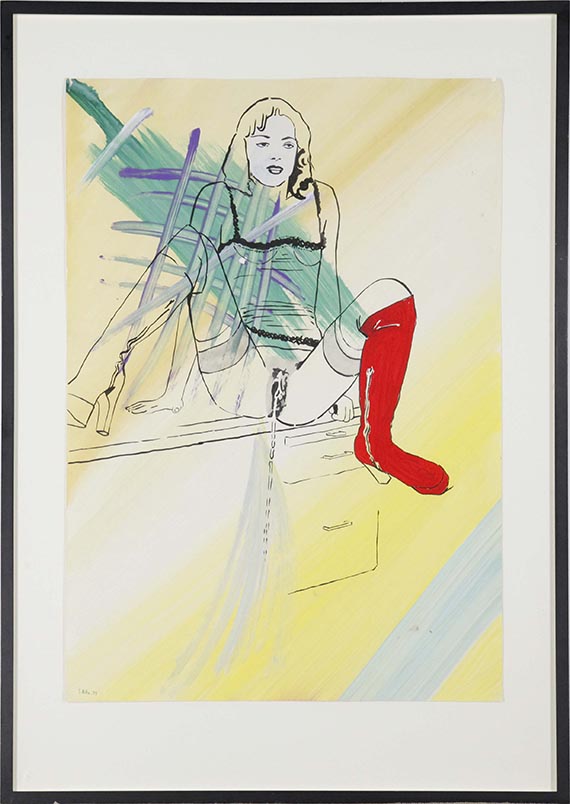 Sigmar Polke - Schreibtisch mit Akt - Cornice