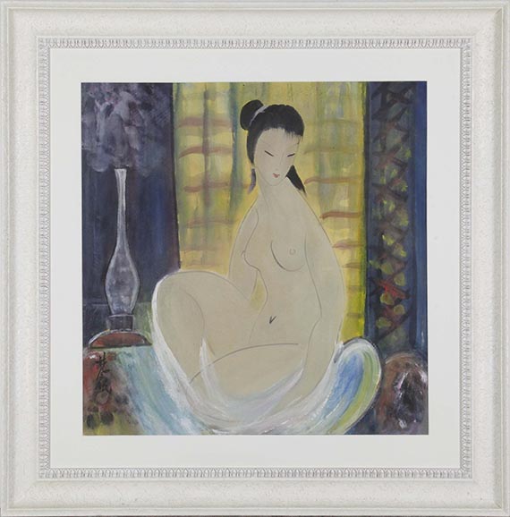 Fengmian Lin - Jeune femme nue assise - Cornice