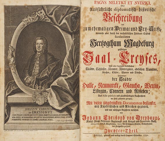 Johann Christoph von Dreyhaupt - Pagus neletici et nudzici. 2 Bände