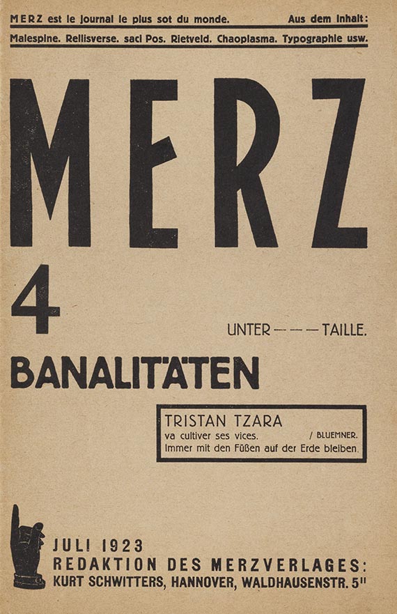 Kurt Schwitters - Merz 4. Banalitäten
