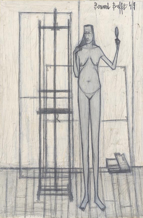 Bernard Buffet - Modèle dans l’atelier