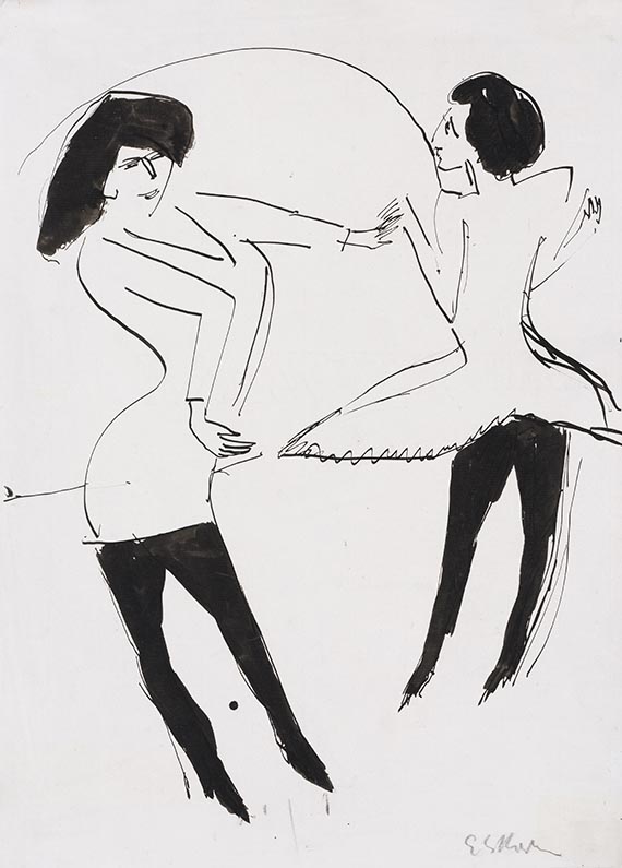 Ernst Ludwig Kirchner - Zwei Tänzerinnen