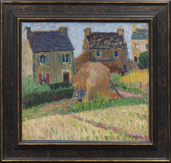 Alexej von Jawlensky - Bretonische Häuser mit Heuhaufen - Cornice