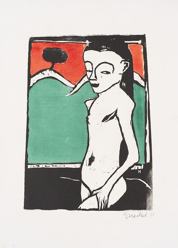 Erich Heckel - 6. Jahresmappe der Künstlergruppe ”Brücke”, gewidmet Erich Heckel