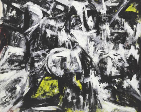 Illustration for: Emilio Vedova, Spazio Inquieto (Unquiet Space), 1957, tempera and sand on canvas, Museum of Modern Art, New York. © Fondazione Emilio e Annavbianca Vedova, Venezia