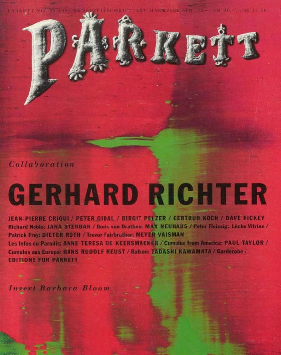 Illustration  for: Title page, Parkett Vol. 35, 1993, published in collaboration with Gerhard Richter. &copy; Gerhard Richter 2026 (28042026)