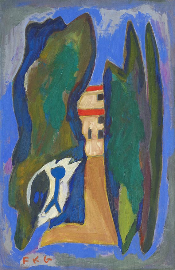 Friedrich Karl Gotsch - Im Garten der Villa Romana II