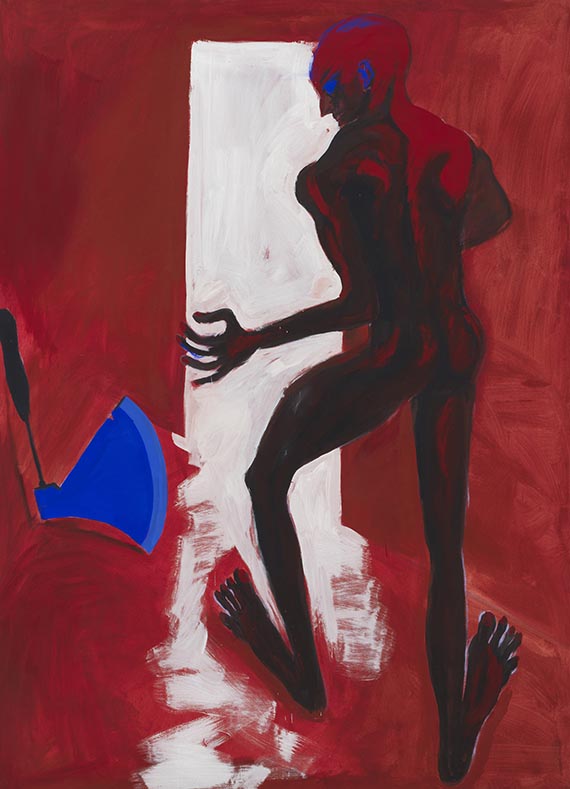 Rainer Fetting - Mann und Axt (weiß)