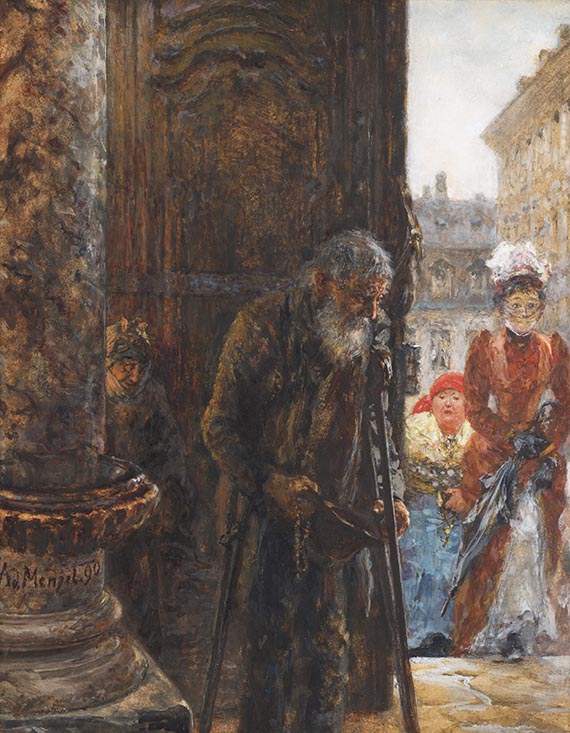 Adolph von Menzel - Vor der Kirchtür
