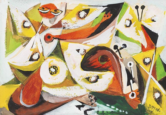 Ernst Wilhelm Nay - Gelbe Schmetterlinge