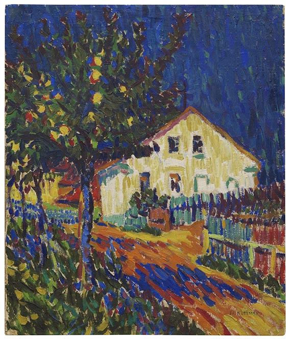 Ernst Ludwig Kirchner - Dorfstraße mit Apfelbäumen